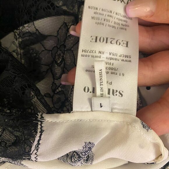 Sandro Paris 100% silk top, S - Picture 4 of 9